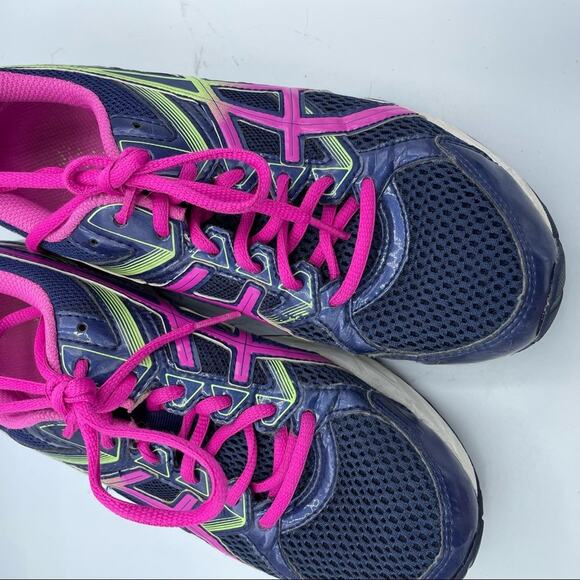 ASICS Gel Contend 3 Blue & Pink Running Shoes Sneakers Womens 8 Bright Colorful - Picture 6 of 9